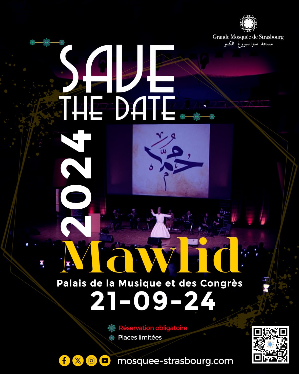 Mawlid 2024 Samedi 21 septembre 2024 au PMC Grande Mosquée de
